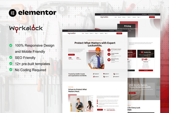 WorkaLock - Locksmith & Key Maker Service Elementor Pro Template Kit